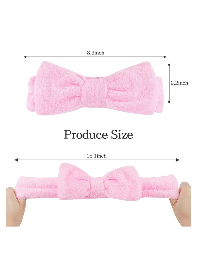 ORiTi 6 Pcs Spa Headband, Fluffy headband, Hair Band for Washing Face, Bow Hair Band, Makeup Headband, Towel Headband, Soft Skincare Headbands  - Image 3