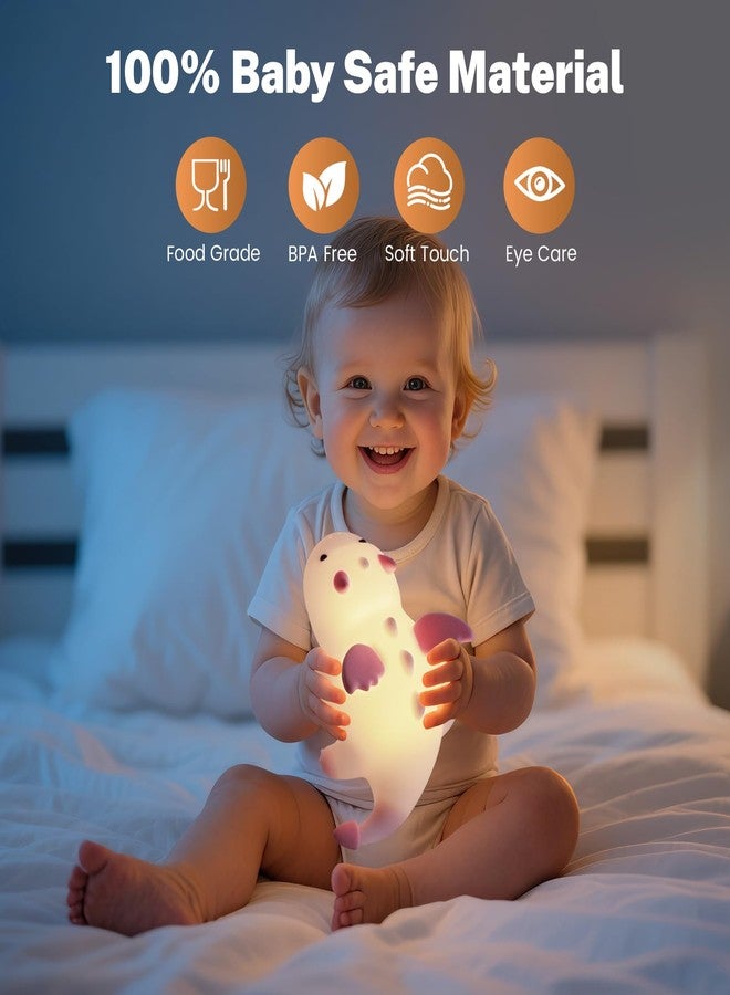AVEKI Pink Dragon Night Light, Cute Baby Dragon Lamp Gifts for Girls and Princess, 10 Modes Adjustable Touch Baby Light, Rechargeable Nursery Lamp with Timer, Portable Nightlight for Kids Girl - Image 2
