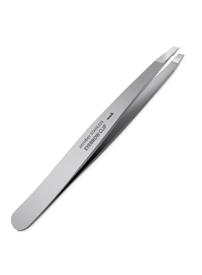 ZERNBER Eyebrow Hair Removal Tweezers, Slant Tweezer Handmade Professional Eyebrow Facial & Hair Remover No Gaps Stainless Steel - Image 1