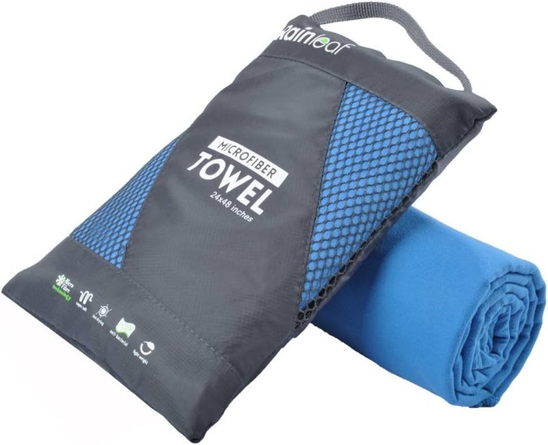 Rainleaf Microfiber Towel Perfect Travel & Gym & Camping Towel. Quick Dry - Super Absorbent - Ultra Compact - Lightweight. Suitable for Trip, Beach, Shower, Backpacking, Pool - Image 1