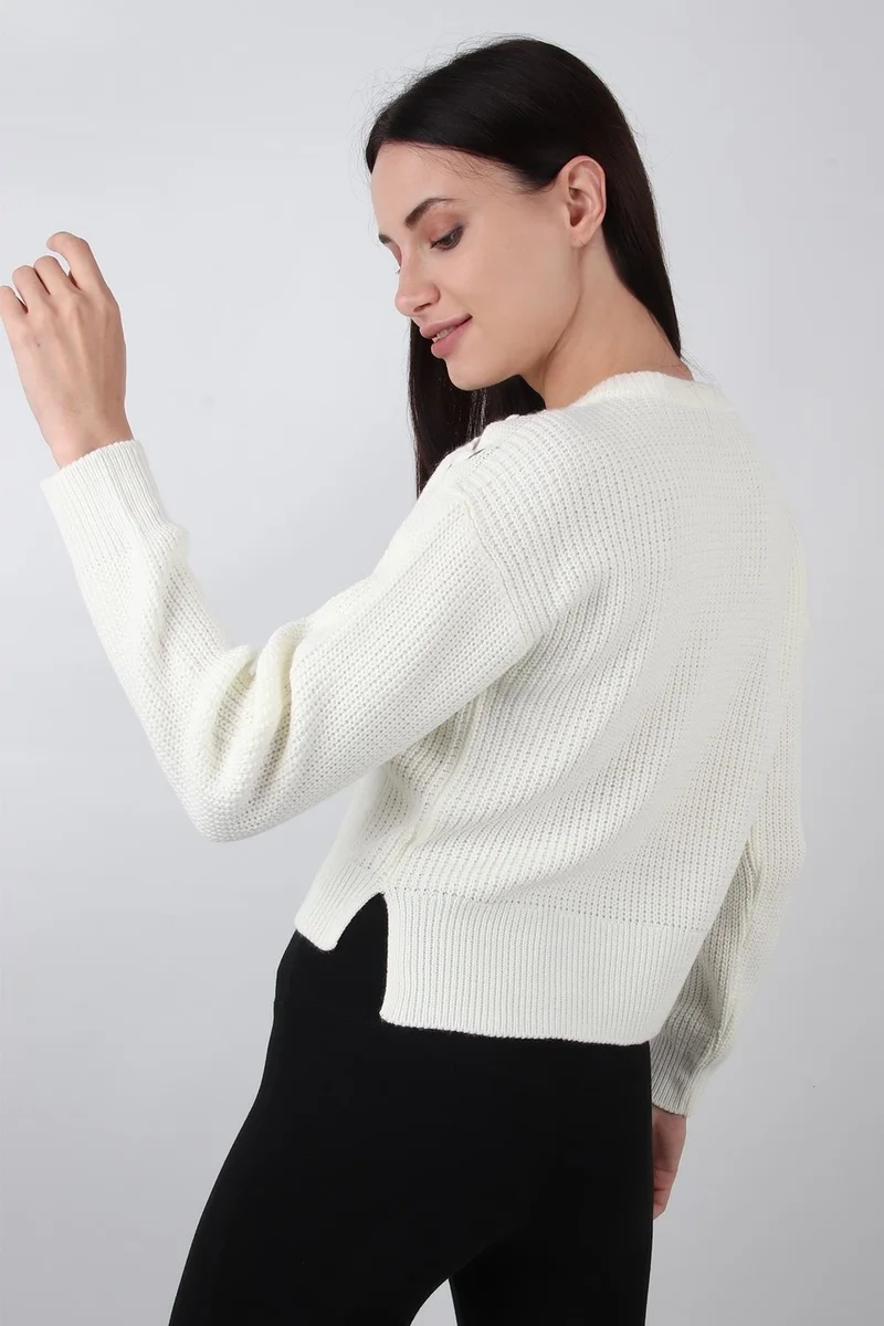 الكسندر جاردي Alexandergardı Shoulder Detailed Knitwear Sweater (B20-18837)