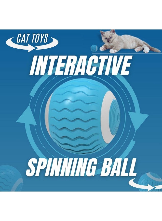 Cat Toys Interactive Spinning Ball, for Cats and Kittens. Great Exercise, with Flashing LED Lights, and it’s Rechargeable. Comes in 2 Colors. (Emerald Green) - Image 4