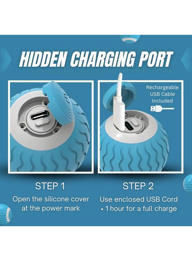 Cat Toys Interactive Spinning Ball, for Cats and Kittens. Great Exercise, with Flashing LED Lights, and it’s Rechargeable. Comes in 2 Colors. (Emerald Green) - Image 5