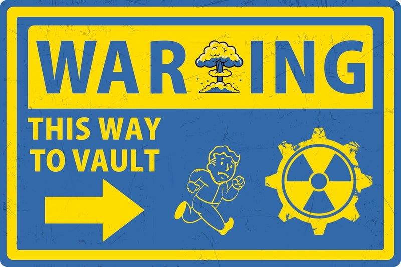 Flinelife Fallout Shelter Warning Sign - Image 1