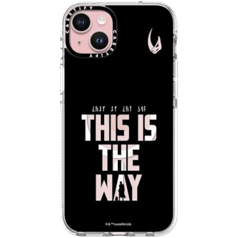 Casetify Clear iPhone 15 Plus Case 【Mandalorian Co-Lab/Not Yellowing / 6.6ft Drop Protection/Compatible with Magsafe】 - This is The Way - Black - Clear - Image 1
