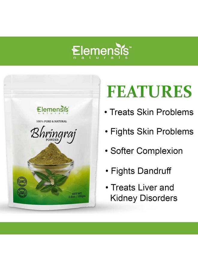 Elemensis Naturals - Pure & Natural Bhringraj (Eclipta Alba) Powder For Skin, Hair & Internal Care, 100Gm - Image 1