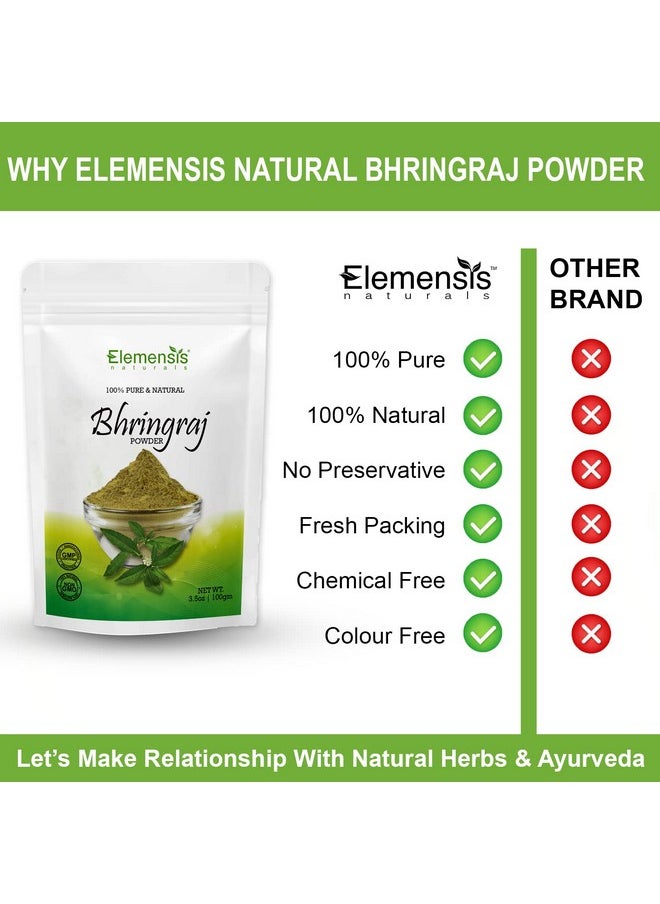 Elemensis Naturals - Pure & Natural Bhringraj (Eclipta Alba) Powder For Skin, Hair & Internal Care, 100Gm - Image 1