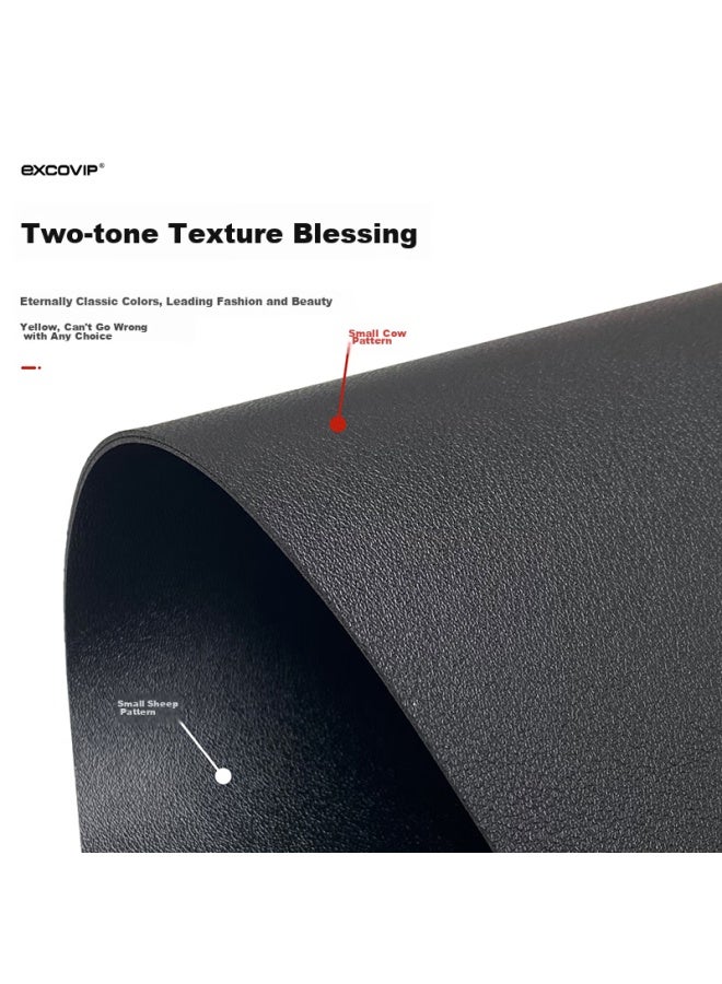 Exco 1.2-meter Mouse Pad, Extra Large Desk Mat, Computer Office Leather Desk Pad, Waterproof Leather Desk Cover, Writing Desk Pad, Double-sided Gaming Keyboard Mat, Black 3766 - Image 5