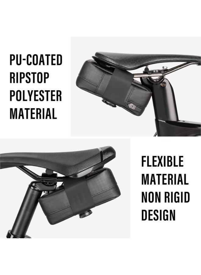 Arabest NALACAL Bike Seat Bag, Bike Saddle Bag Under Seat, Water-resistant Bicycle Saddle Bag, Mountain Road Bike Bag Under Seat Packs, Bicycle Saddle Tool Bag, Cycling Bag, Black - Image 5