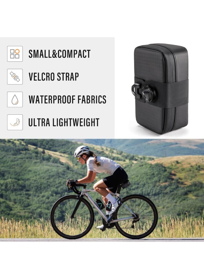 Arabest NALACAL Bike Seat Bag, Bike Saddle Bag Under Seat, Water-resistant Bicycle Saddle Bag, Mountain Road Bike Bag Under Seat Packs, Bicycle Saddle Tool Bag, Cycling Bag, Black - Image 2