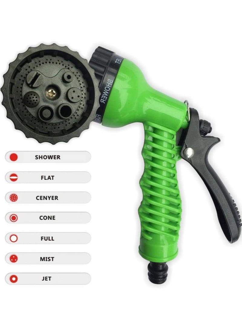 ارواق فوهة خرطوم الحديقة - بخاخ الماء / بخاخ اليد - 7 فوهات مسدس رش للري بالضغط العالي (100 قدم) - Image 5
