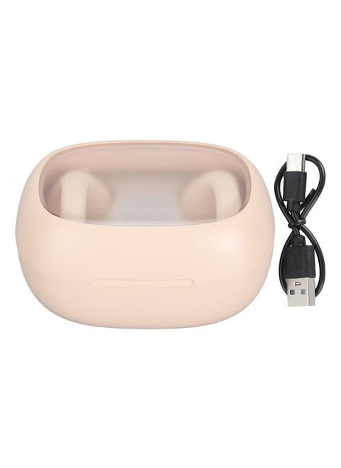 Wireless Open Ear Headbuds Waterproof Noise Canceling Bluetooth Headphone Built in Microphone and Digital Display Charging Case White