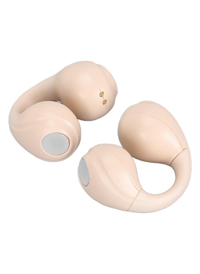 Wireless Open Ear Headbuds Waterproof Noise Canceling Bluetooth Headphone Built in Microphone and Digital Display Charging Case White
