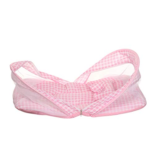 KooKyKooby Baby Mosquito and Insect Protection Net with Bedding (Pink(Checks)) - Image 5