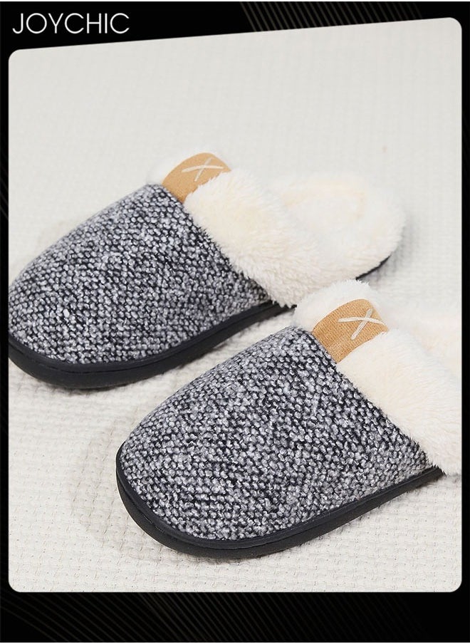 Joychic Autumn and Winter Warm Non-slip Bedroom Slipper for Women and Men Indoor Outdoor Windproof  - Image 2