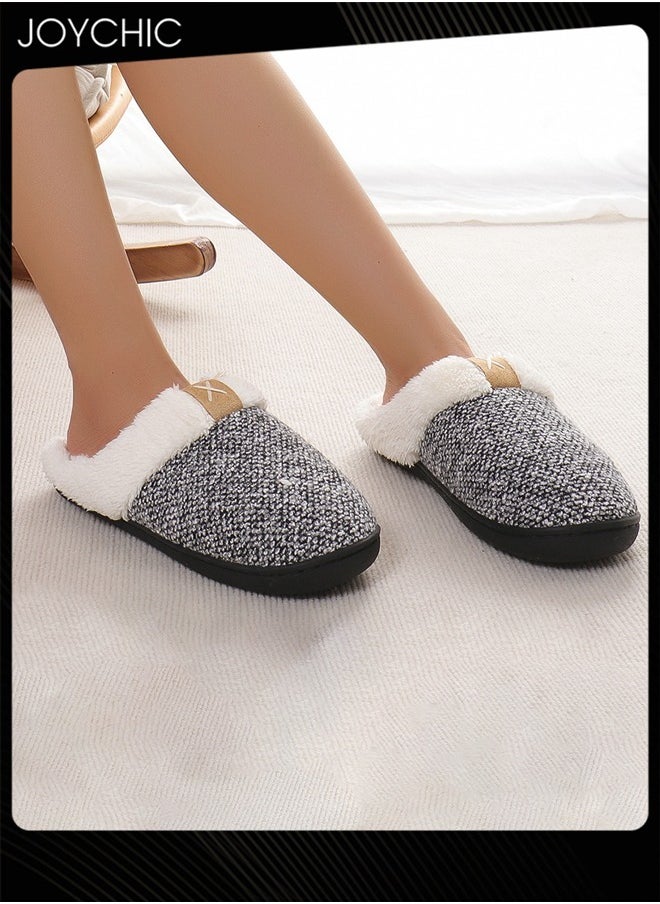 Joychic Autumn and Winter Warm Non-slip Bedroom Slipper for Women and Men Indoor Outdoor Windproof  - Image 3