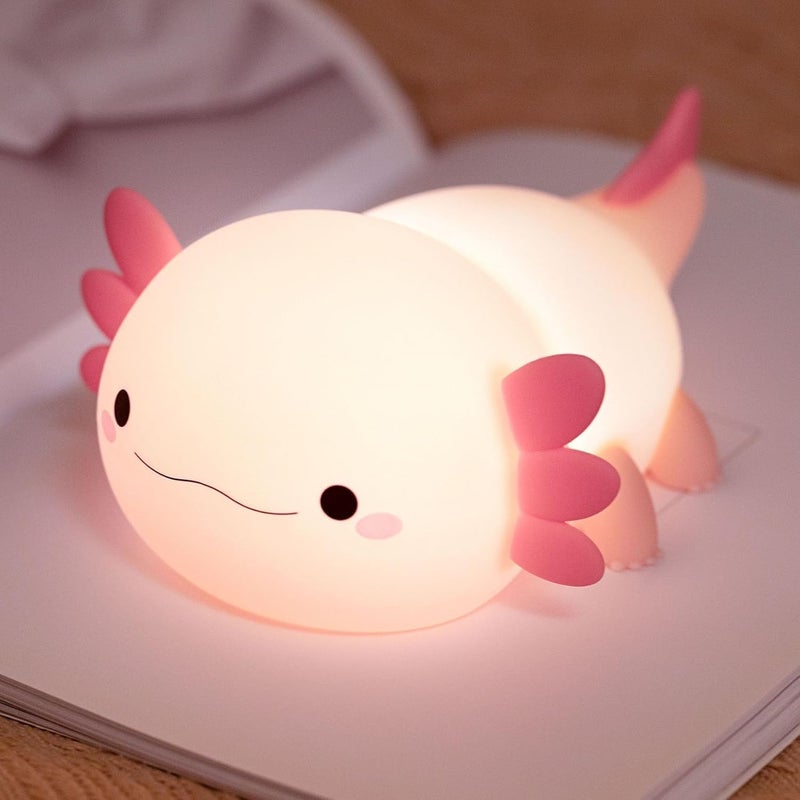 KASTWAVE Axolotl Night Light LED - Cute Dimmable Silicone Touch Lamp for Kids - Image 2