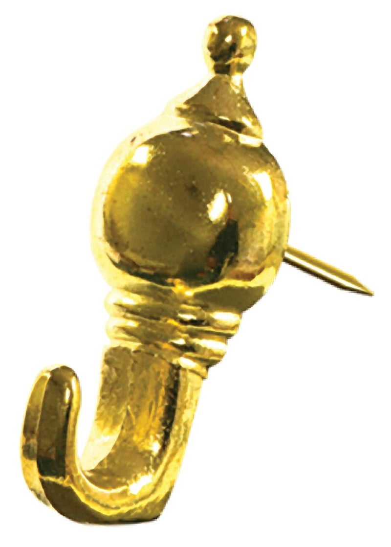 Hillman Fasteners 122210 Brass Colonial Push Pin Hanger Pack of 3