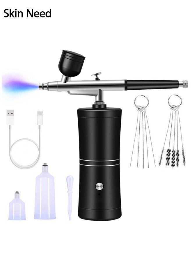 Skin Need Portable Oxygen Injection Airbrush Kit with Compressor | High-Pressure Face Spray Pen for Skin Care, Anti-Aging & Whitening | Home & Professional Use - Image 1