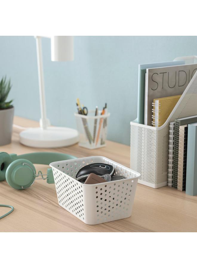 erorex Storage Basket, White, 15X20X10 Cm - Image 2