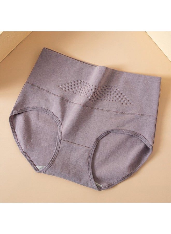 LANG SHA Langsha Women's High Waist Cotton Underwear With Tummy Control, Seamless, Pack Of 4 Plus Size High Elasticity Short Pants, Style Triangle Panties  - Image 2