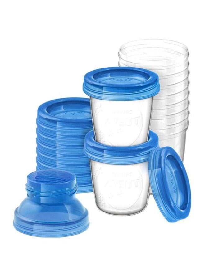 Philips Avent Pack Of 10 Breast Milk Storage Cups With Lids