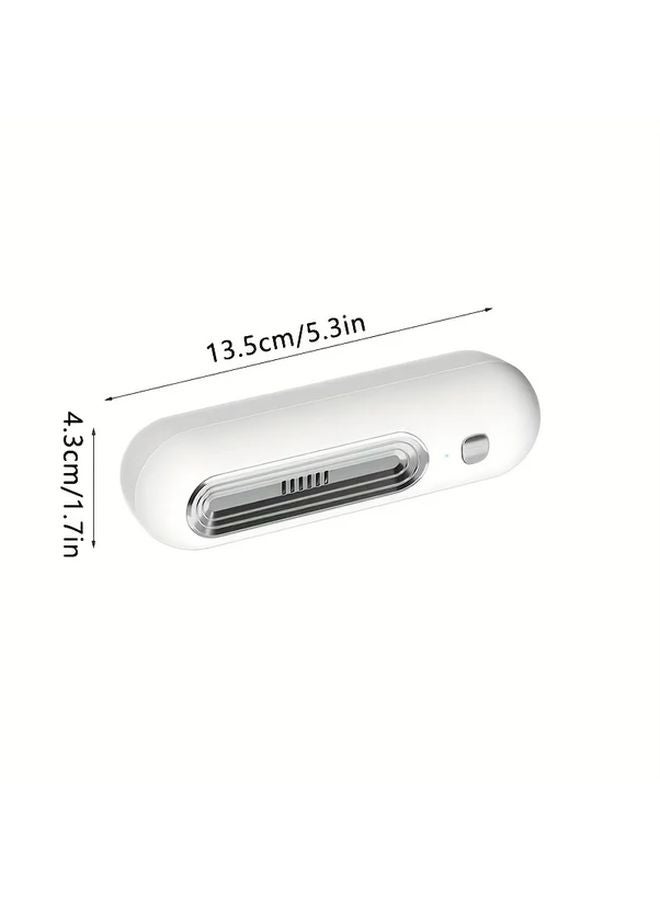 Silvery USB Rechargeable Air Purifier Portable Fridge Car Deodorizer For Home Office - Image 3