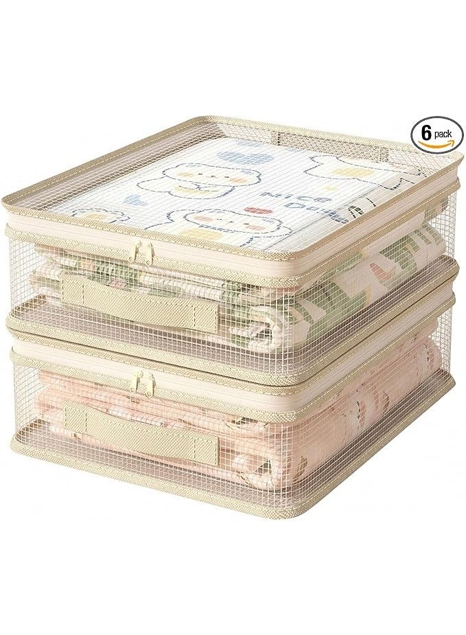 Arabest 2-Piece Large See-Through Closet Organizer Storage Bags,Stackable,Zipper,for Clothes and Yarn - Image 1