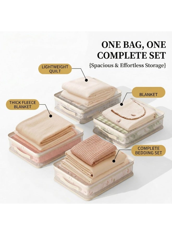 Arabest 2-Piece Large See-Through Closet Organizer Storage Bags,Stackable,Zipper,for Clothes and Yarn - Image 5