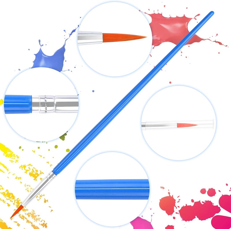UPINS 30 Pcs Round Paint Brushes, Small Brush Bulk for Miniature Detail Painting - Image 3