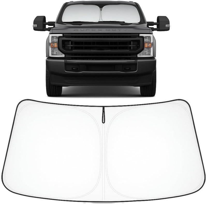 Proadsy 2025 Upgrade Front Windshield Sun Shade Foldable Sunshade Protector Custom Fit 20172024 2025 Ford Super Duty F250 F250 F350 F350 F450 F450 F550 F550 2Door 4Door Pickup Accessories