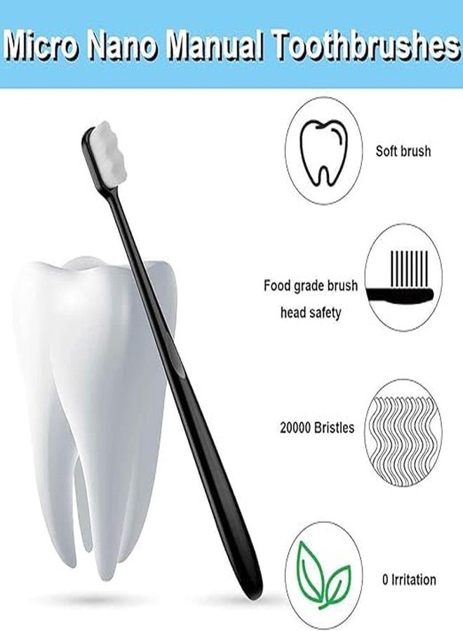 Glitzn Extra Soft Manual Toothbrush, 2 Pieces Soft Bristle Toothbrush Ultra Soft Toothbrush For Adults,Assorted, Multicolour (pack of 2) - Image 5