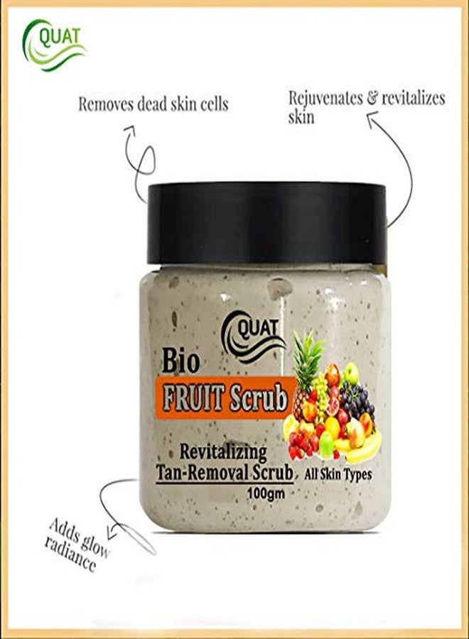 QUAT Bio Fruit Face Scrub for Deep Cleansing, Exfoliation & Glow | Natural Fruit Extract Scrub to Remove Dead Skin & Blackheads | Gentle Skin Polishing Scrub - 100 g - Image 5