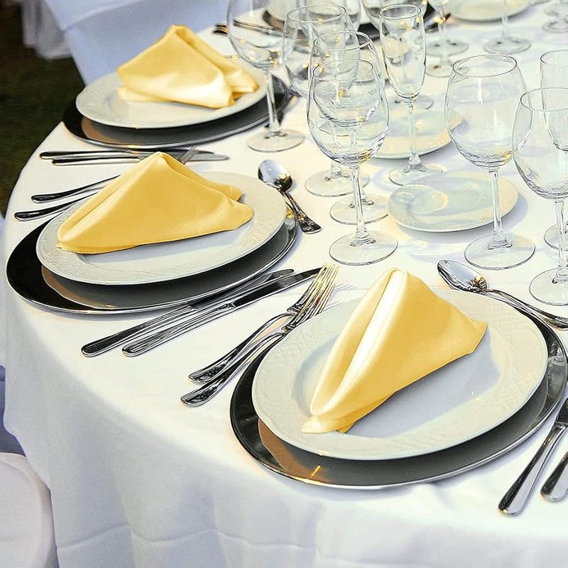 مناديل قماشية باللون الأزرق الملكي 12 قطعة 50 سم مربع للمناسبات والأعراف وأعياد الميلاد - Image 4