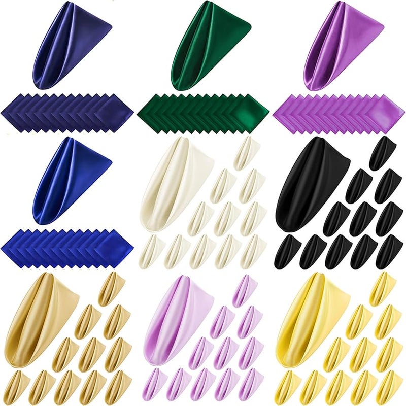 مناديل قماشية باللون الأزرق الملكي 12 قطعة 50 سم مربع للمناسبات والأعراف وأعياد الميلاد - Image 5