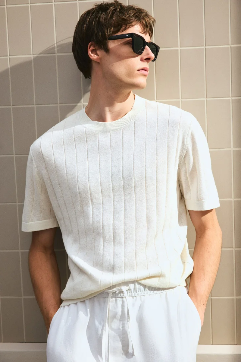 H&M Regular Fit Knitted T-shirt