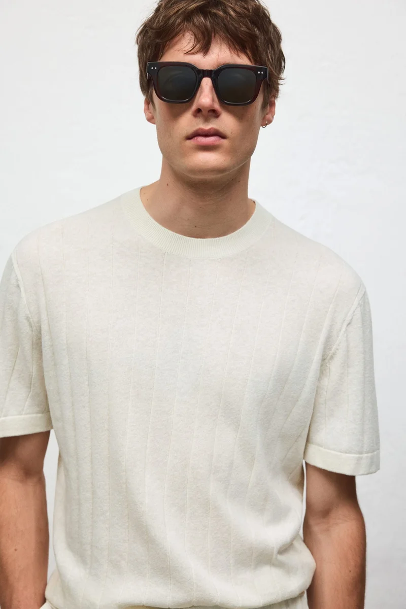 H&M Regular Fit Knitted T-shirt