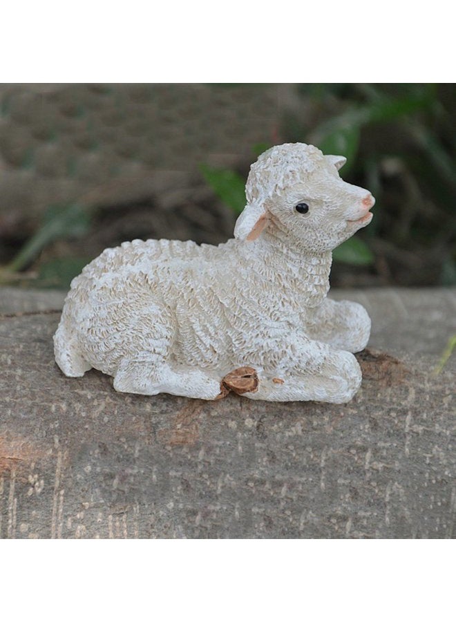 TATEELY 2 Pcs Sheep Panda Fairy Garden Kits Figurines for Miniatures Ornaments Fairies Gardens House Terrarium Kit Dollhouse Supplies DIY Outdoor Decorations Moss Micro Landscaping Decor - Image 2