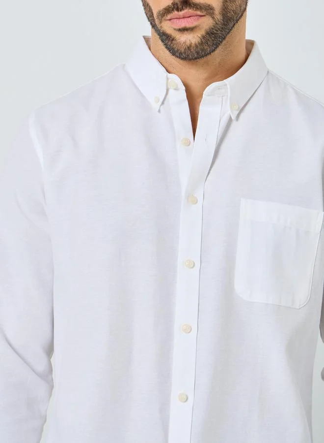 Styli Styli Regular Fit Buttoned Long Sleeve Shirt