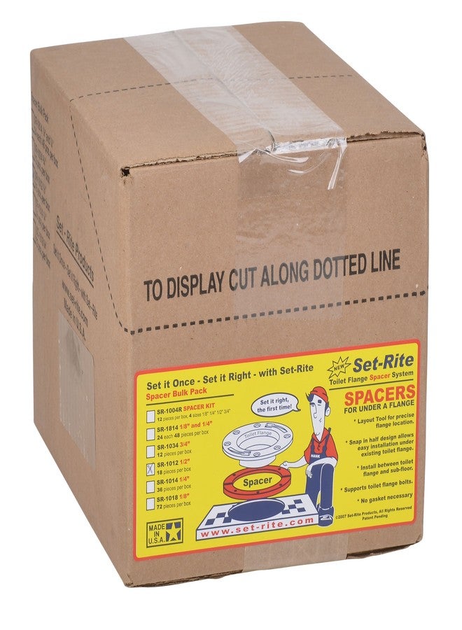 أوتي فواصل شفة المرحاض من مجموعة أوتي 43411 سيت-رايت، مقاس 1/2 بوصة، أحمر - Image 5