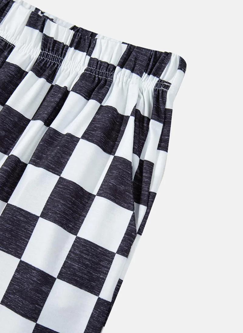 يونيكي White Checked Casual Trousers