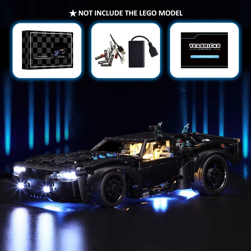 YEABRICKS LED Light for Lego-42127 Technic The Batmobile Building Blocks Model (Lego Set NOT Included) - Image 5