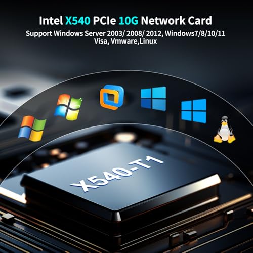 NICGIGA 10Gb Base-T PCI-e Network Card, Intel X540-T1 Controller, NICGIGA 10Gbps Ethernet Adapter with 10Gbe RJ45 Port ， 10G NIC Card, Support Windows/Windows Server/Linux/Vmware/ESX - Image 5