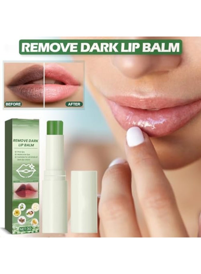 إيلهو تفتيح الشفاه الداكنة، بلسم مرطب للعناية بالشفاه، ملطف شفاف طويل الأمد لإصلاح الشفاه المتشققة وإزالة الشفاه الداكنة، ترطيب كامل وتفتيح - Image 2