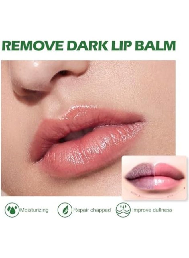 إيلهو تفتيح الشفاه الداكنة، بلسم مرطب للعناية بالشفاه، ملطف شفاف طويل الأمد لإصلاح الشفاه المتشققة وإزالة الشفاه الداكنة، ترطيب كامل وتفتيح - Image 3