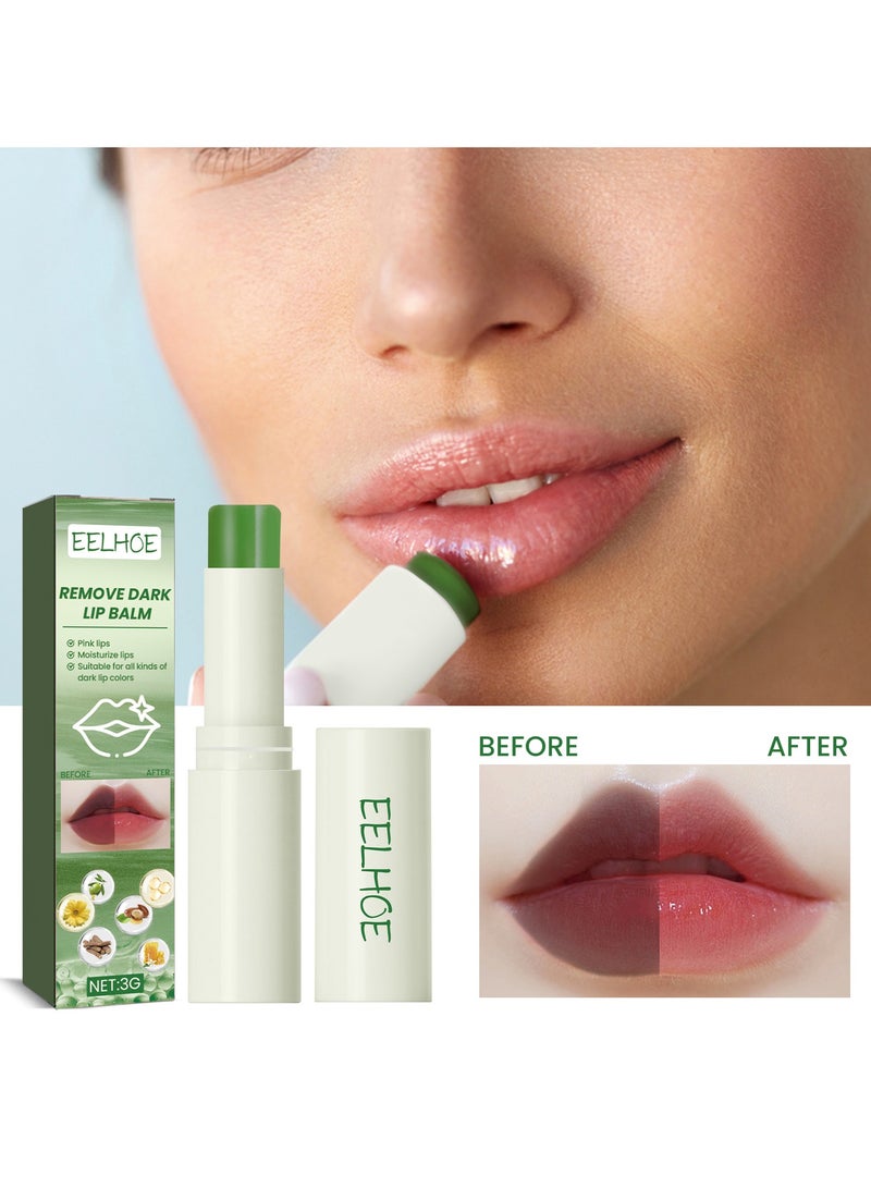 إيلهو تفتيح الشفاه الداكنة، بلسم مرطب للعناية بالشفاه، ملطف شفاف طويل الأمد لإصلاح الشفاه المتشققة وإزالة الشفاه الداكنة، ترطيب كامل وتفتيح - Image 1
