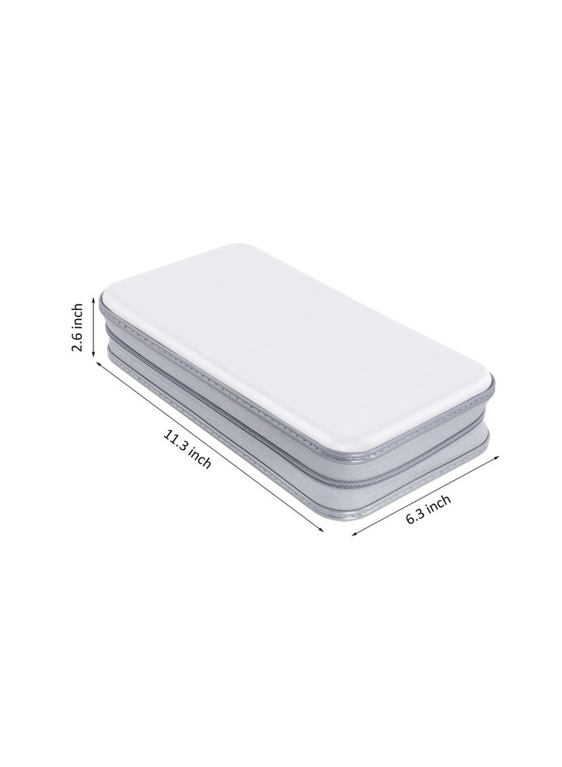 96 - Capacity White CD Organizer, Thick Plastic Build for Long - Lasting Use  - Image 5