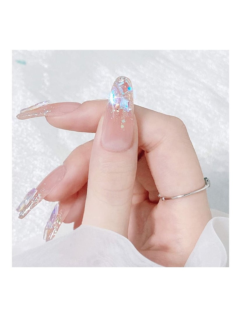 KASTWAVE Nail Rhinestones Decoration, 3D Nail Art Supplies Multi Shape Mix Shiny Aurora Crystal Crafts, Glitter Gems Nail Decals Colorful Design for Women Nails Decorations - Image 2