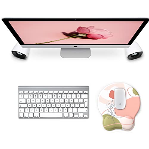 eulps Mouse Pad with Wrist Rest, Comfortable Computer Mousepad with Gel Wrist Support Smooth Surface and Non-Slip PU Base for Pain Relief, Laptop, Office & Home (Rose) - Image 2