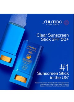Shiseido Shiseido Clear Sunscreen Stick SPF 50+ - Invisible Broad-Spectrum Face Sunscreen - Wear Under & Over Makeup - Lightweight Formula - All Skin Types  - Image 2
